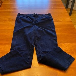 Blue Cropped Corduroy Pants